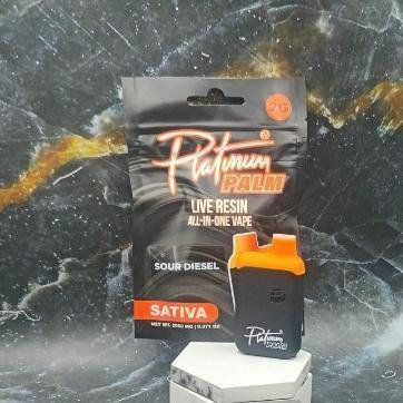 Sour Diesel 2G Live Resin AIO-Sativa-Platinum Palm