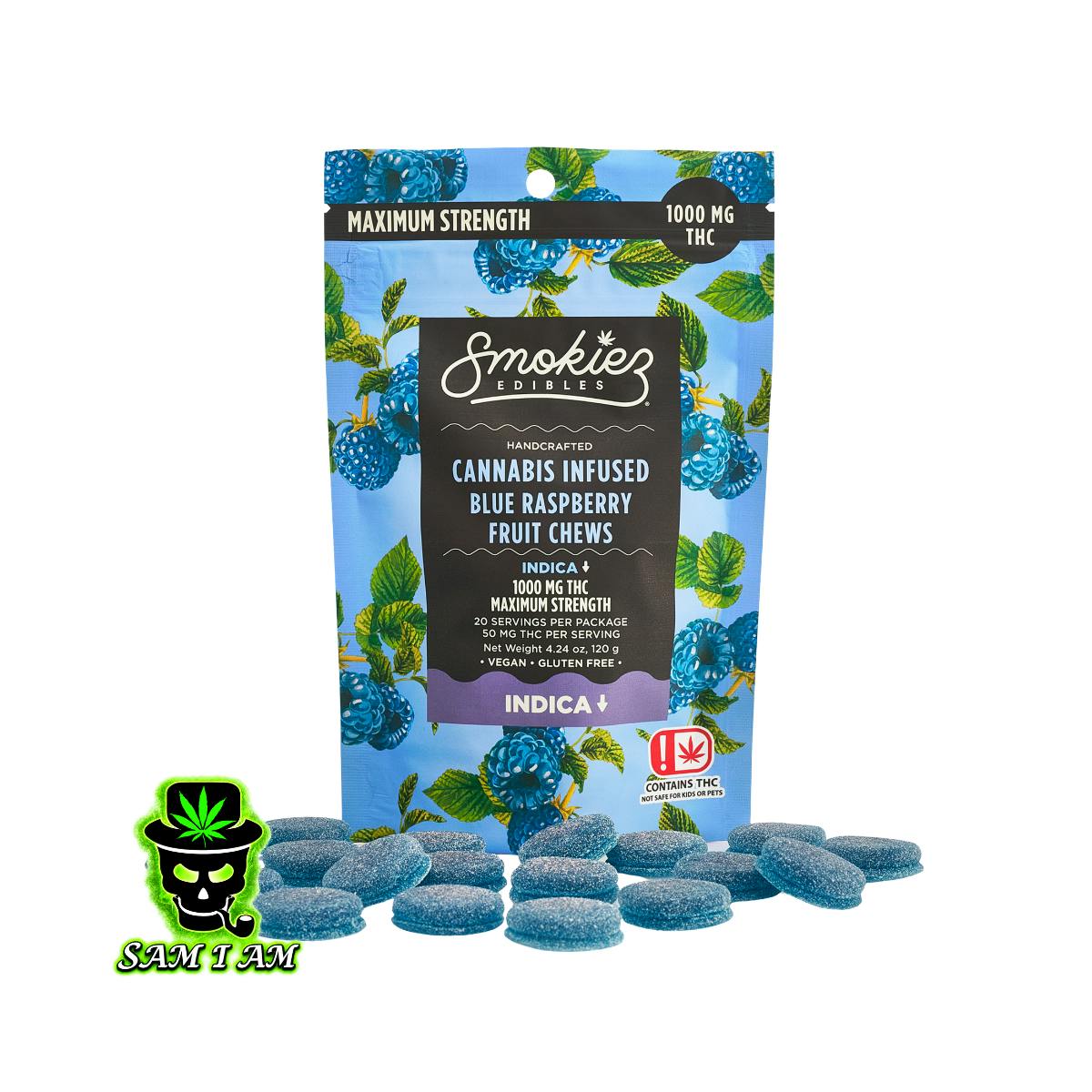 Blue Raspberry Gummies | 1000mg | 20ct | 50mg/ea