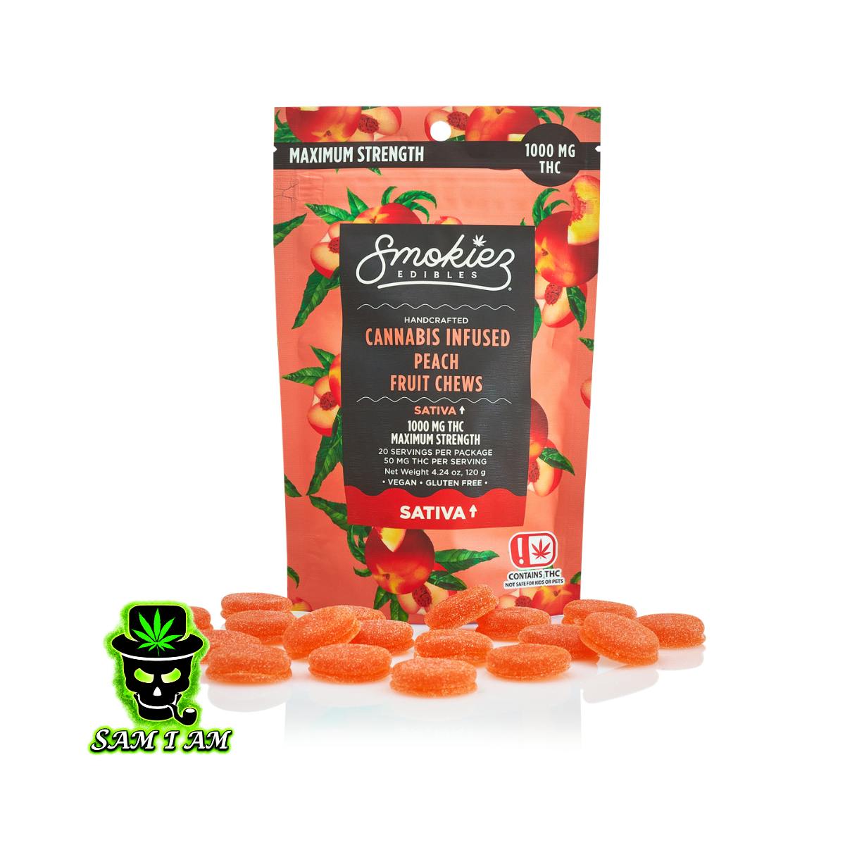 Peach Gummies | 1000mg | 20ct | 50mg/ea
