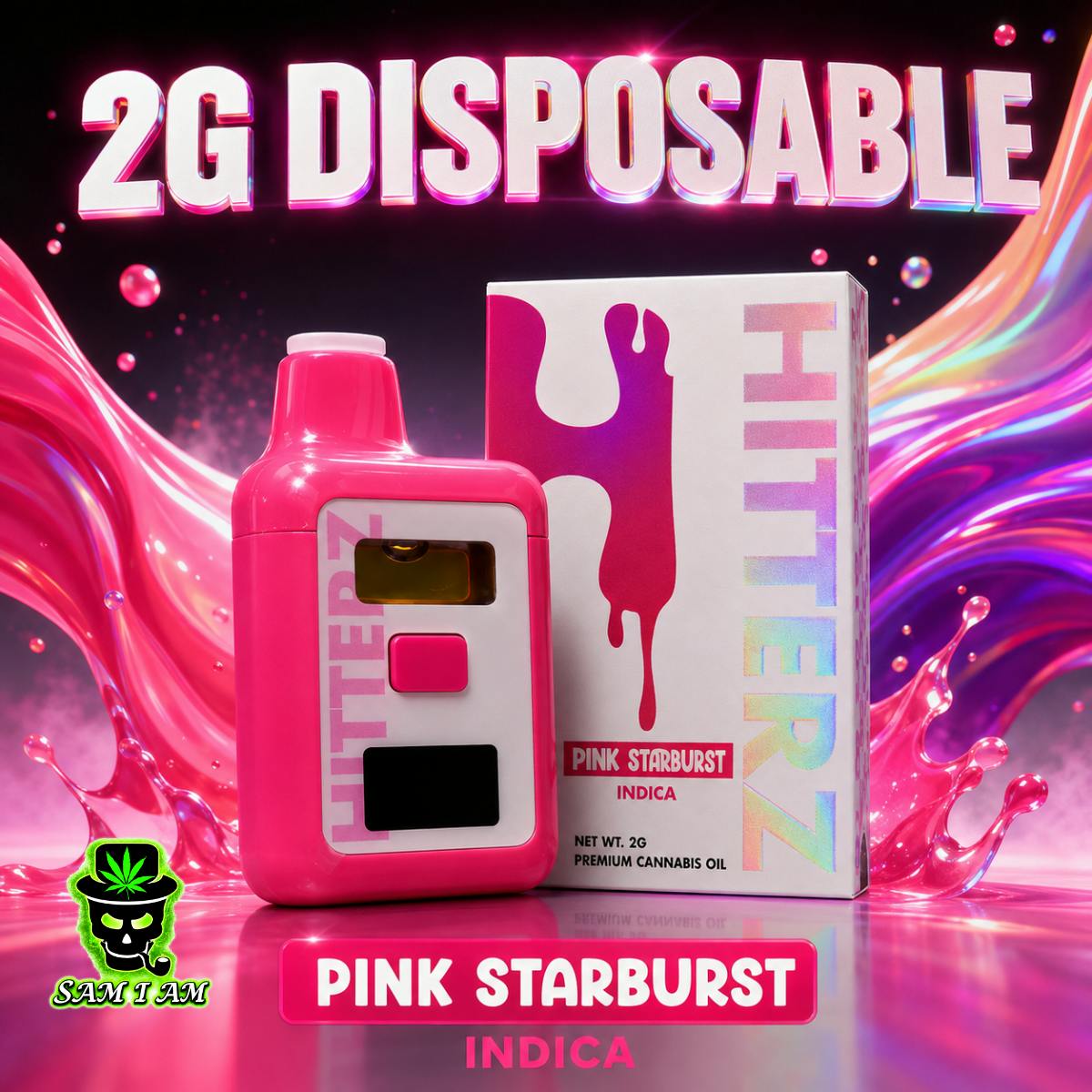 HITTERZ PINK STARBURST 2G DISPOSABLE