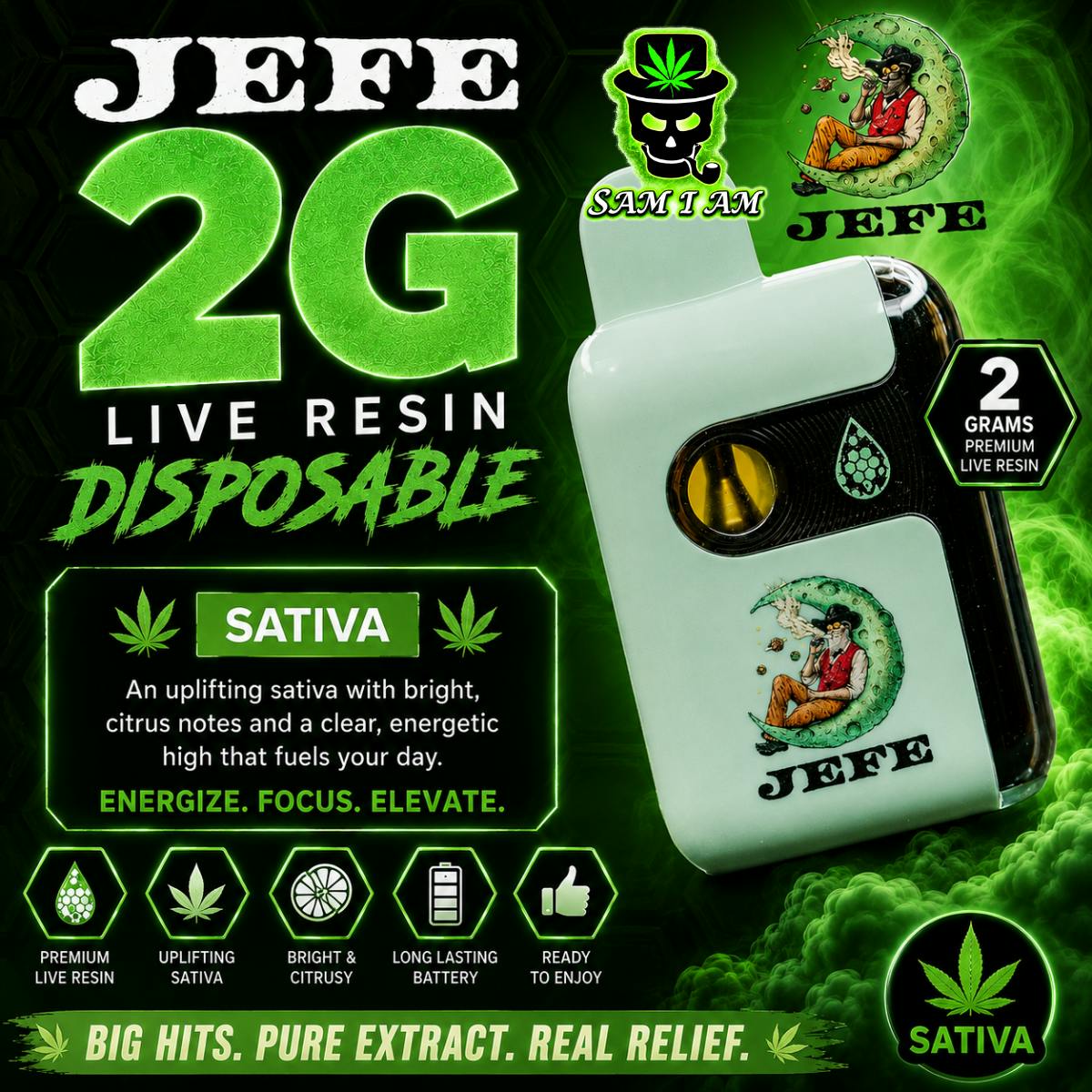 JEFE ALL IN ONE STRAWBERRY COUGH 2G LIVE RESIN DISPOSABLE