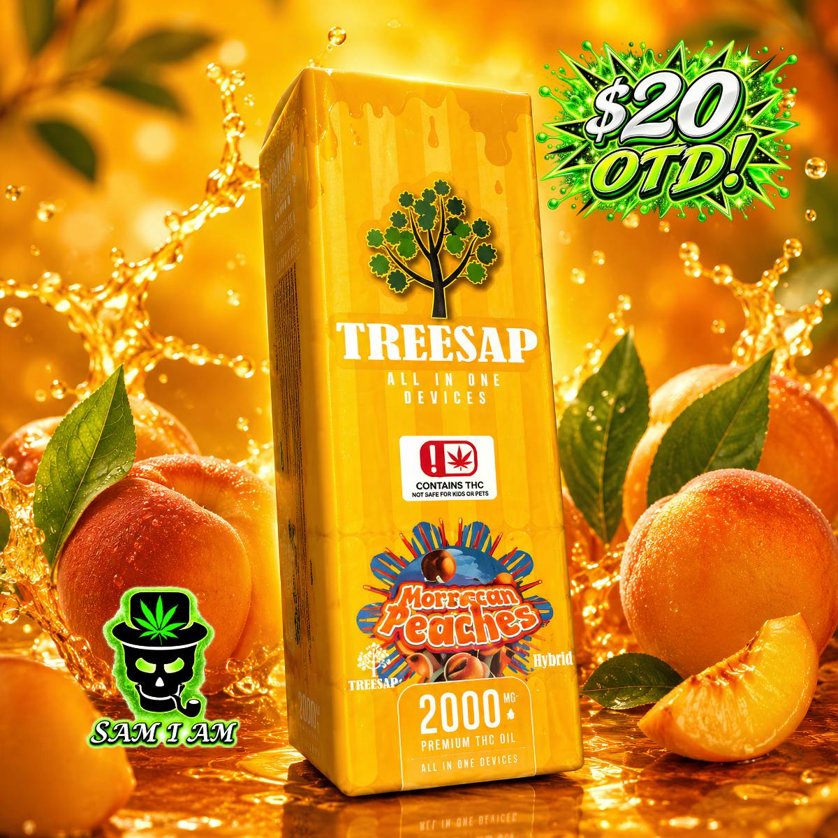 Treesap | Disposable | Distillate | Hybrid | Moroccan Peaches | 2g