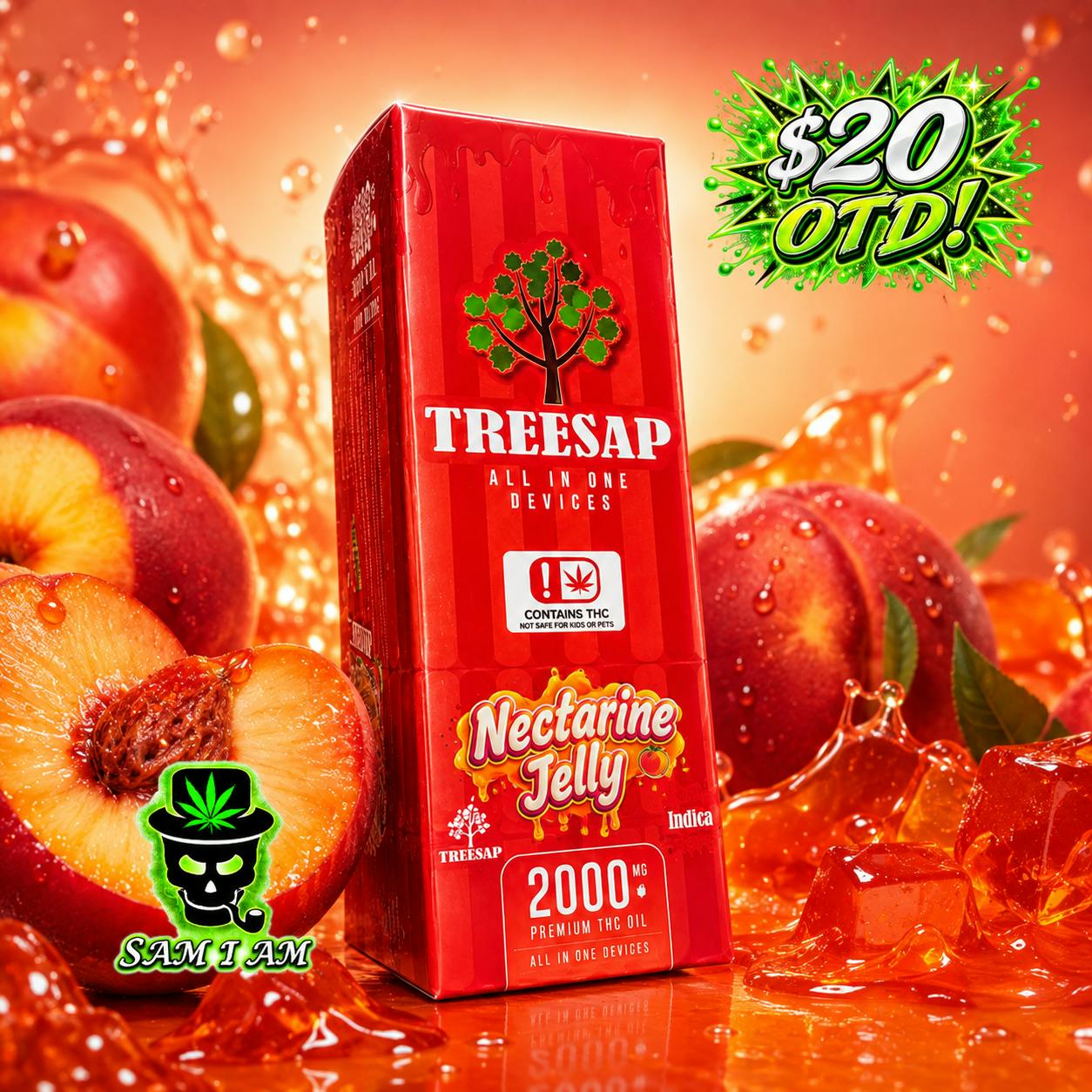 Treesap | Disposable | Distillate | Sativa | Nectarine Jelly | 2g