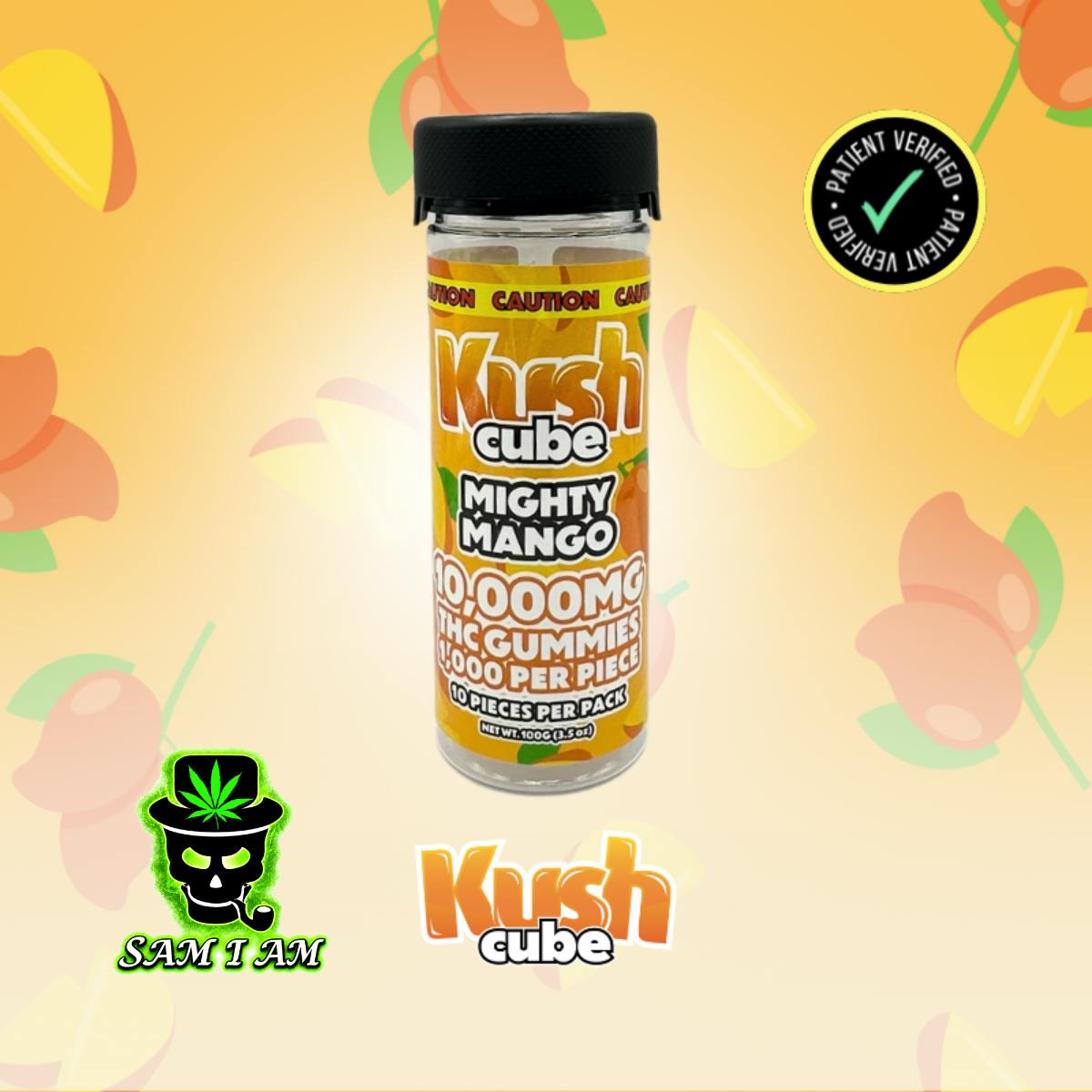 KUSH CUBES MIGHTY MANGO 10000MG GUMMY