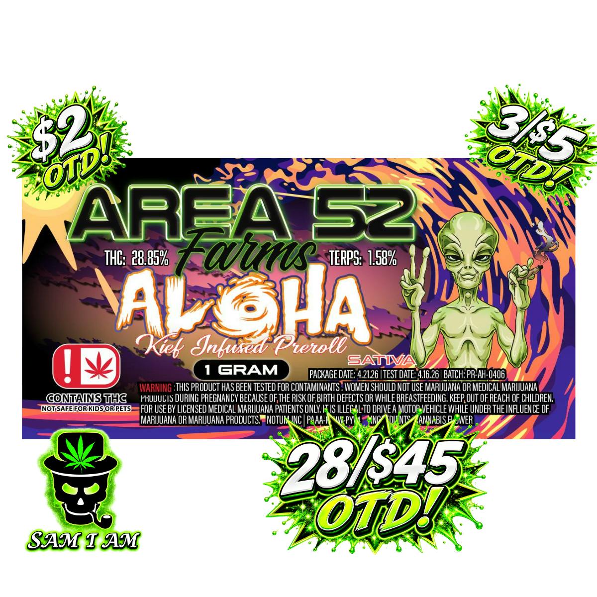 AREA 52 ALOHA 1G PRE ROLL