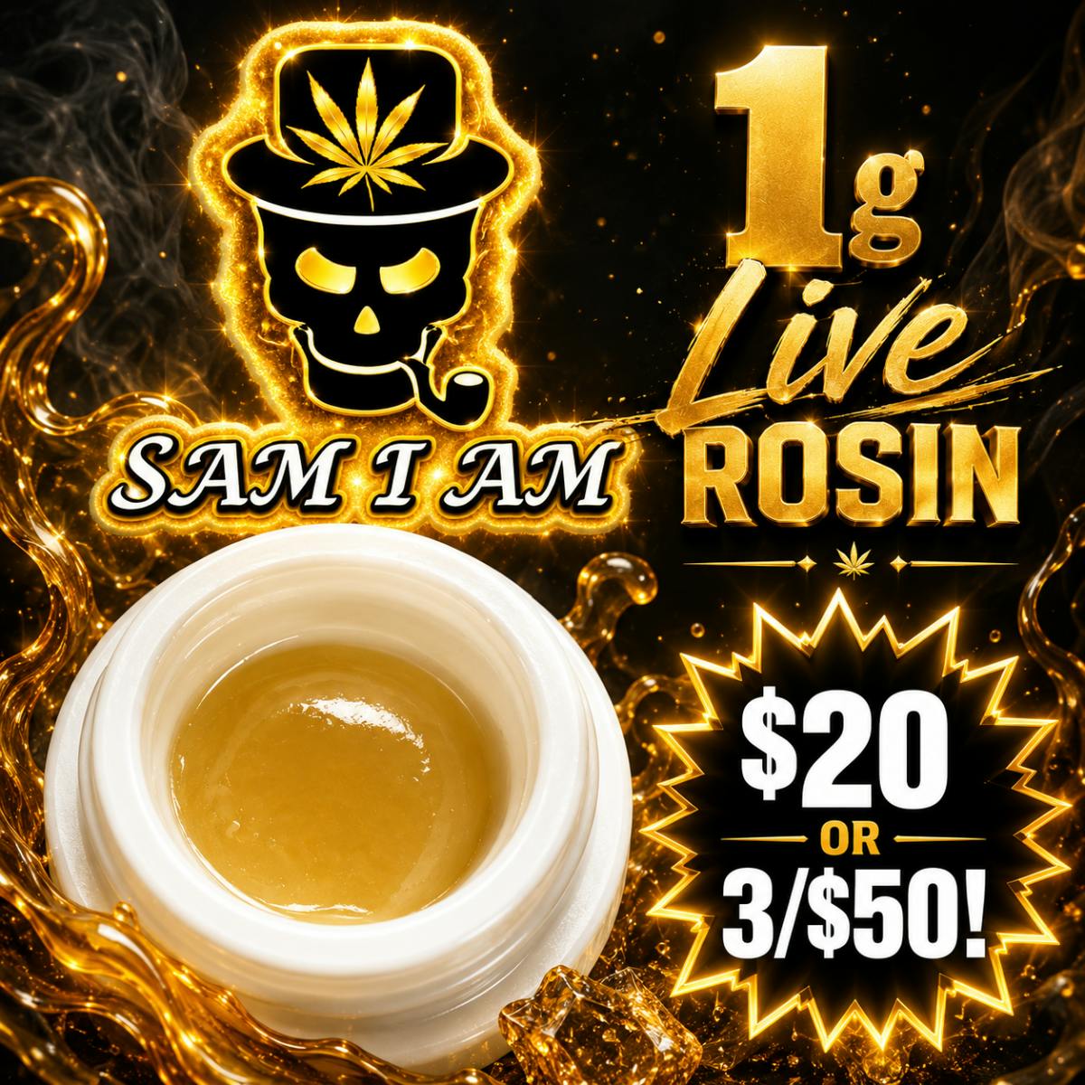 SAM I AM STRAWBERRY BLONDE LIVE ROSIN 1G