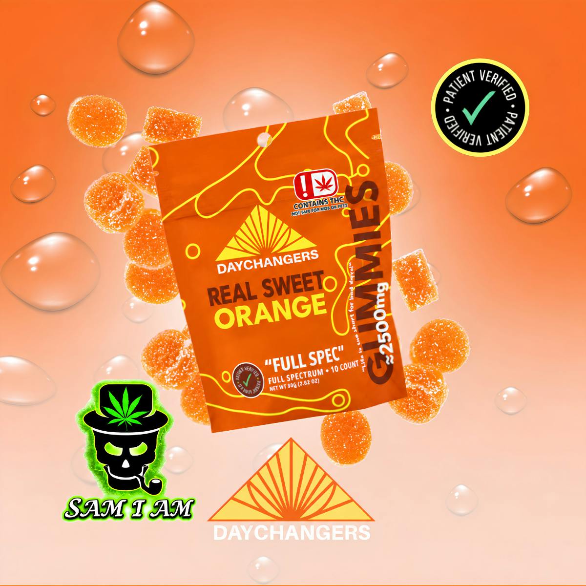Day Changers Real Sweet Orange 2500mg Gummies