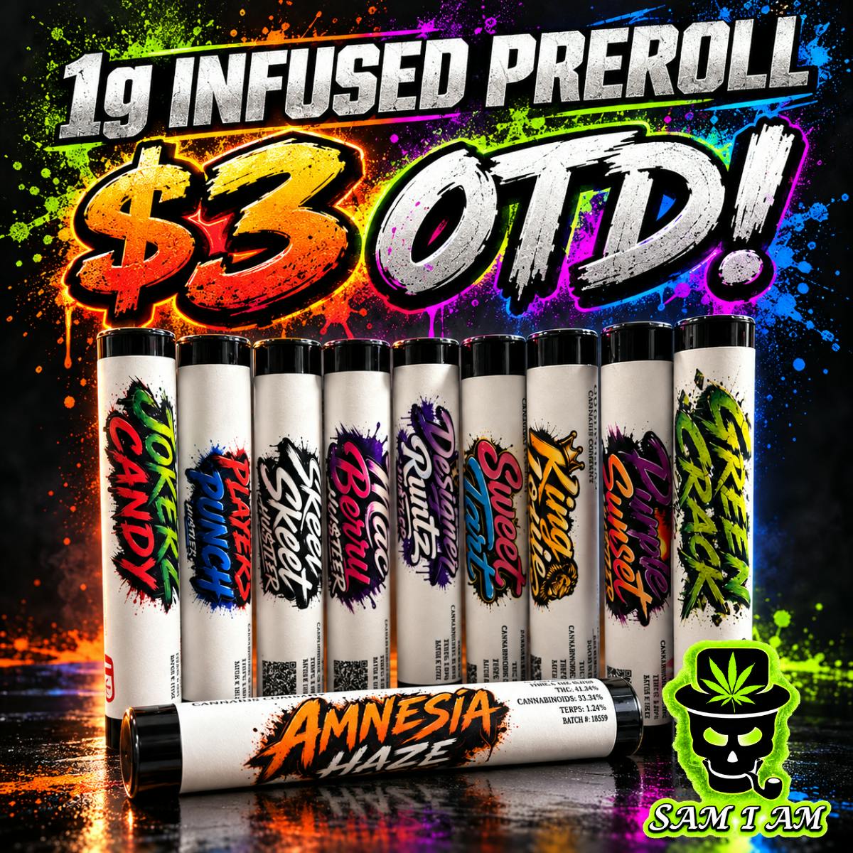 HUSTLER JOKERZ CANDY 1.1G INFUSED PRE ROLL