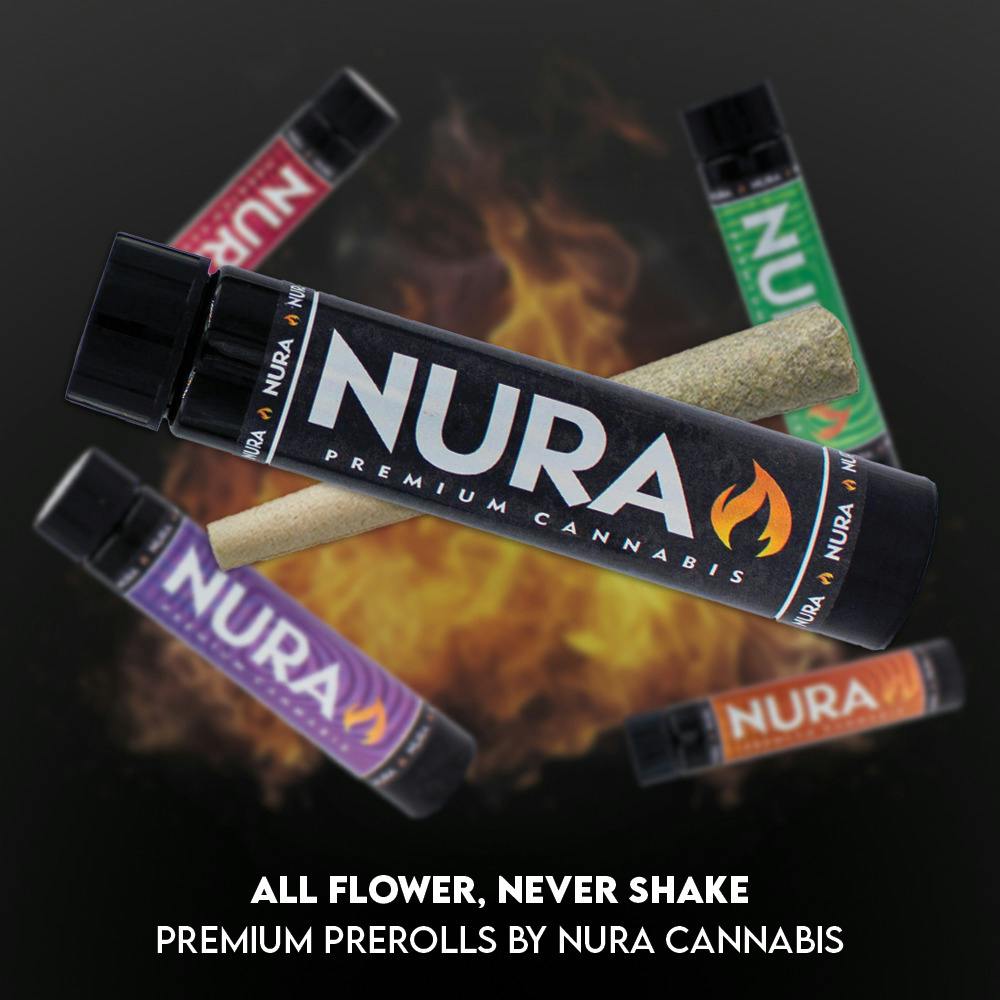 Nura | 1g Premium Pre Roll | Grape Pie Gelato