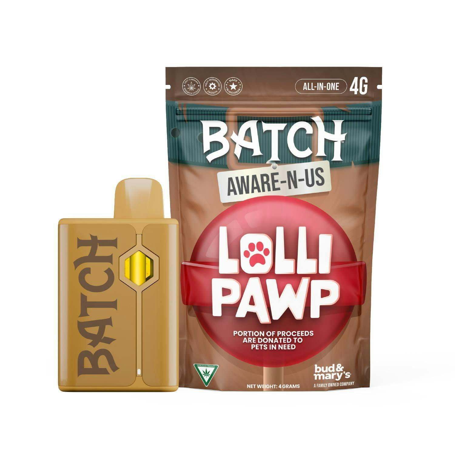 Batch | 4g Disposable | Aware-N-Us Lolli Pawp