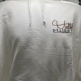 MD Embroidered Hoodie (white) - MED