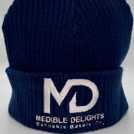 Navy Md Knit Beanie - MED
