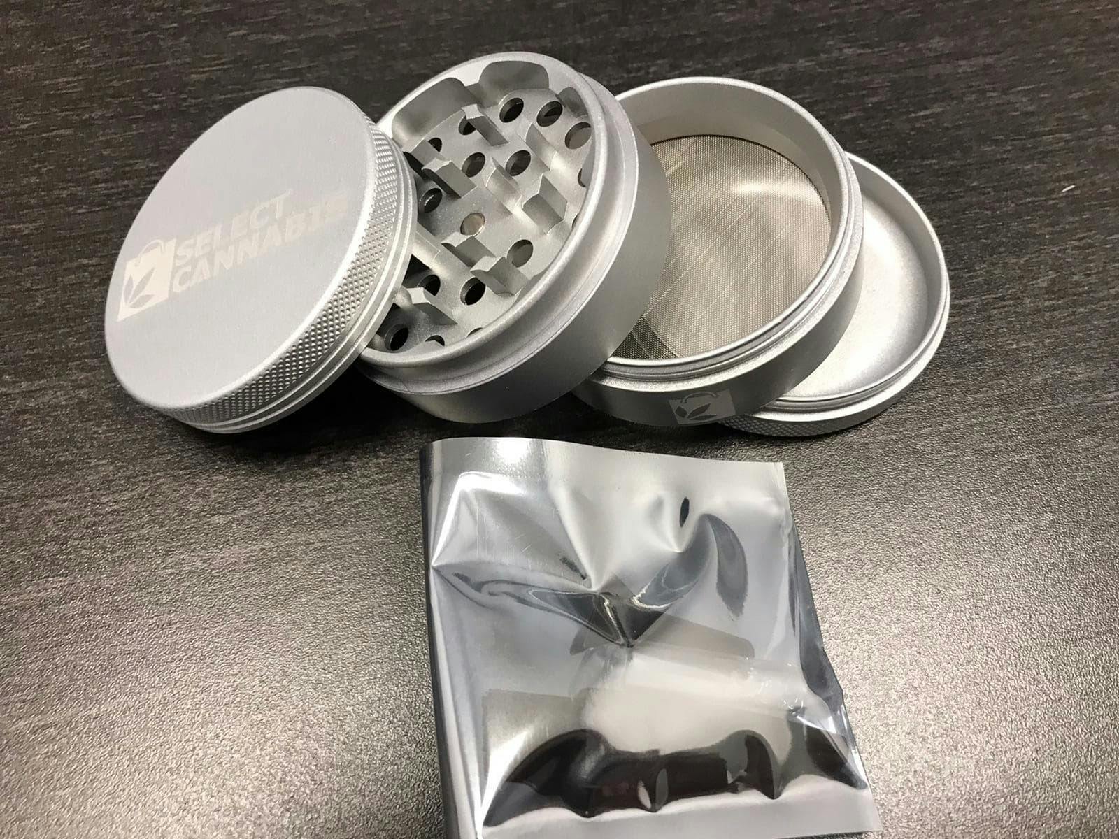 Select Cannabis - 4 Piece Grinder - Ceramic - Grey