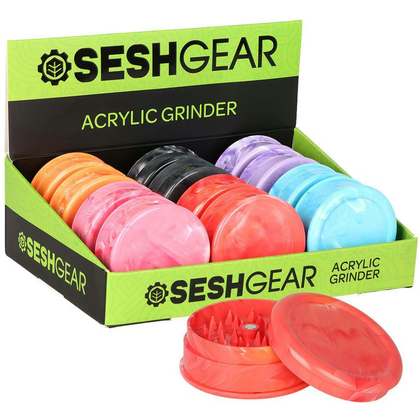 SeshGear | Marbled Acrylic Grinder Display - 2pc - 2.4"