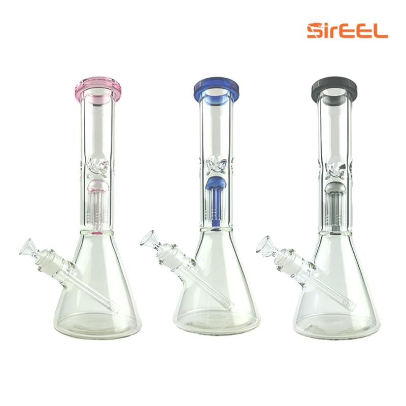 12" Color Accented Tree Perc Bong w/ bowl