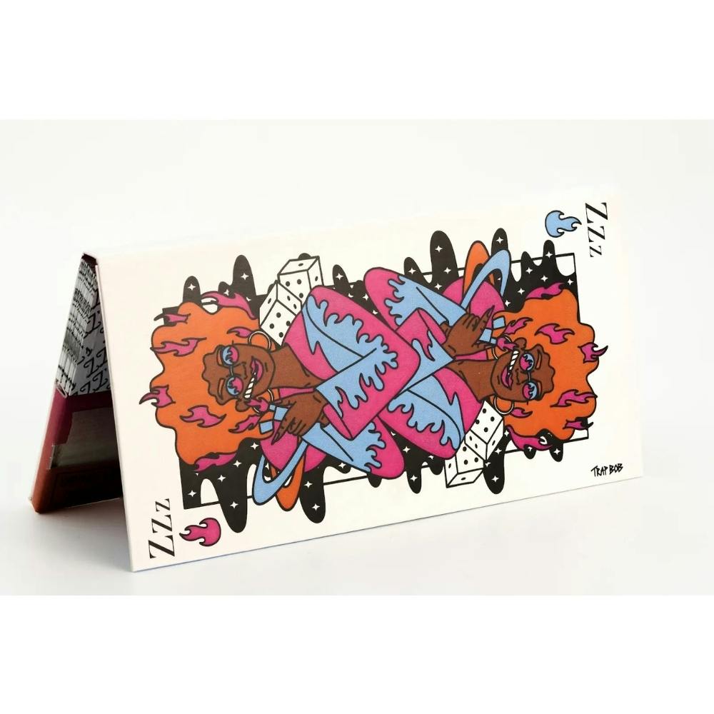 ZZZ Queen of Flames King Size Slim Rolling Papers w/ Tips