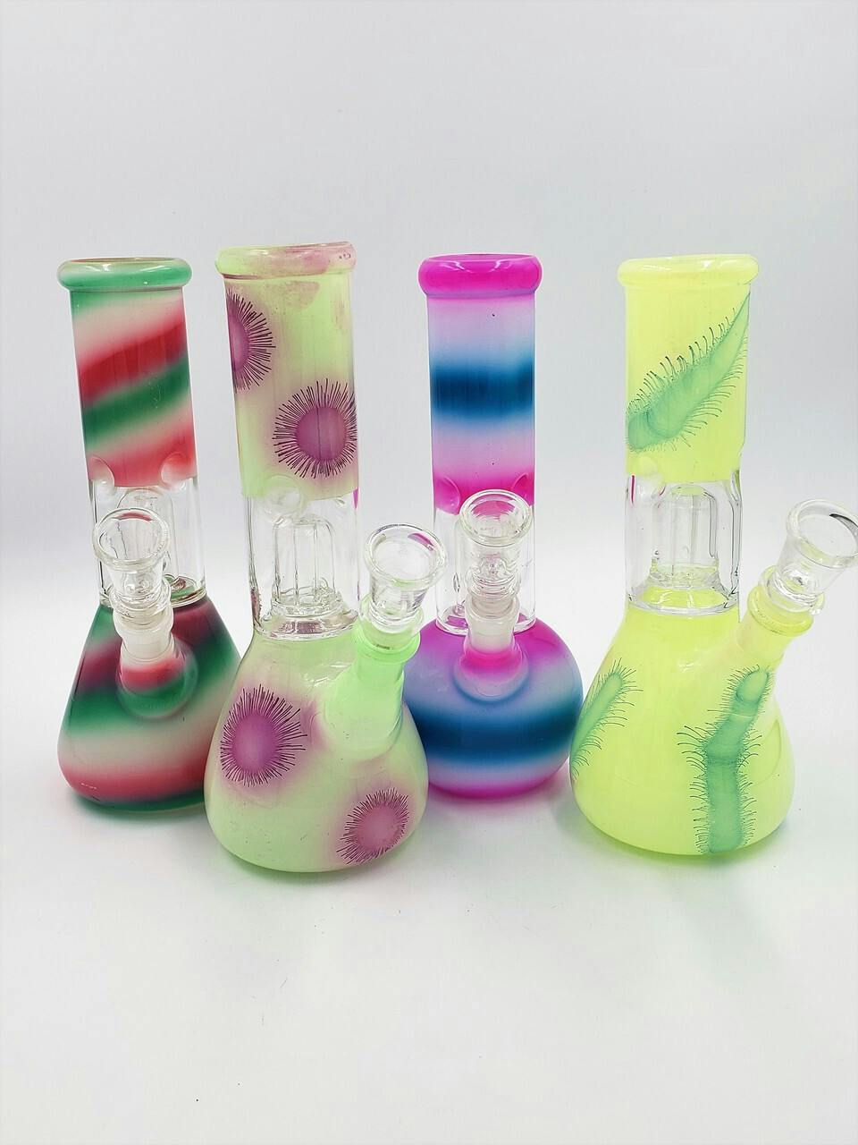 8" Painted Percolator Water Pipe- Assorted Colors