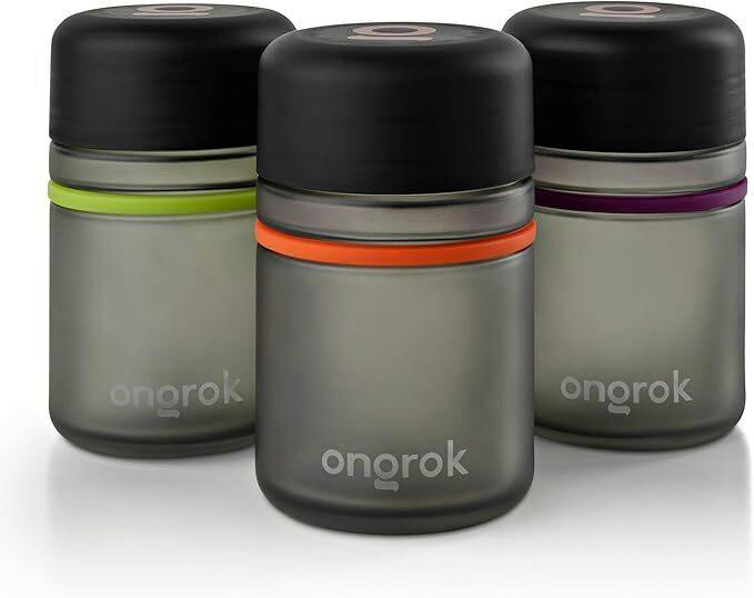 Glass Stash Jar- Black