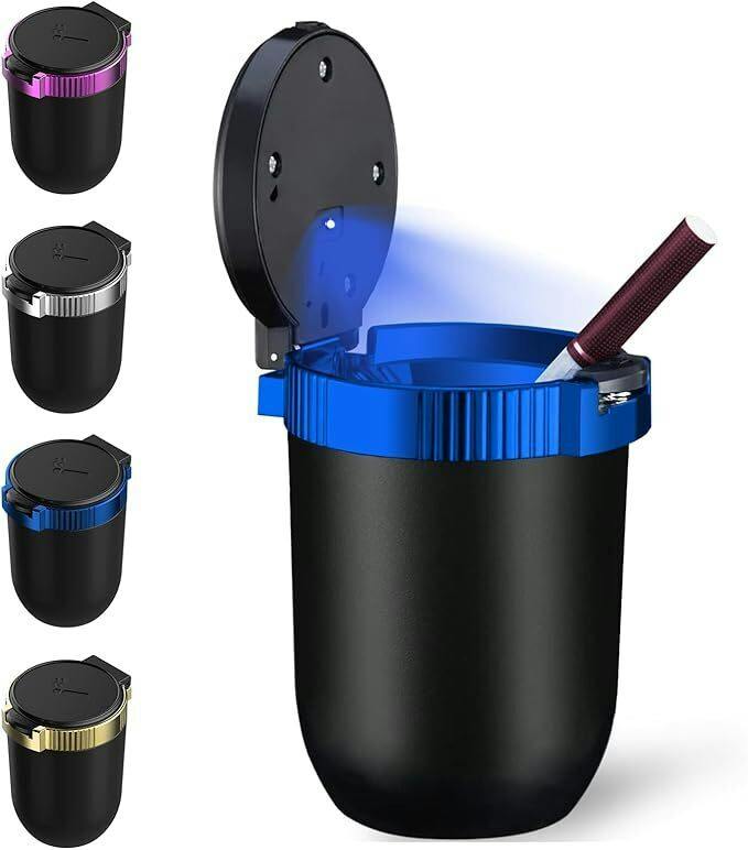 Smokeless Travel Ashtray with Lid- Blue