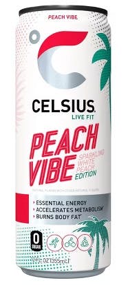 Celsius - Peach Vibe - Energy Drink (12oz) at Social Dispensary E Mississippi Ave