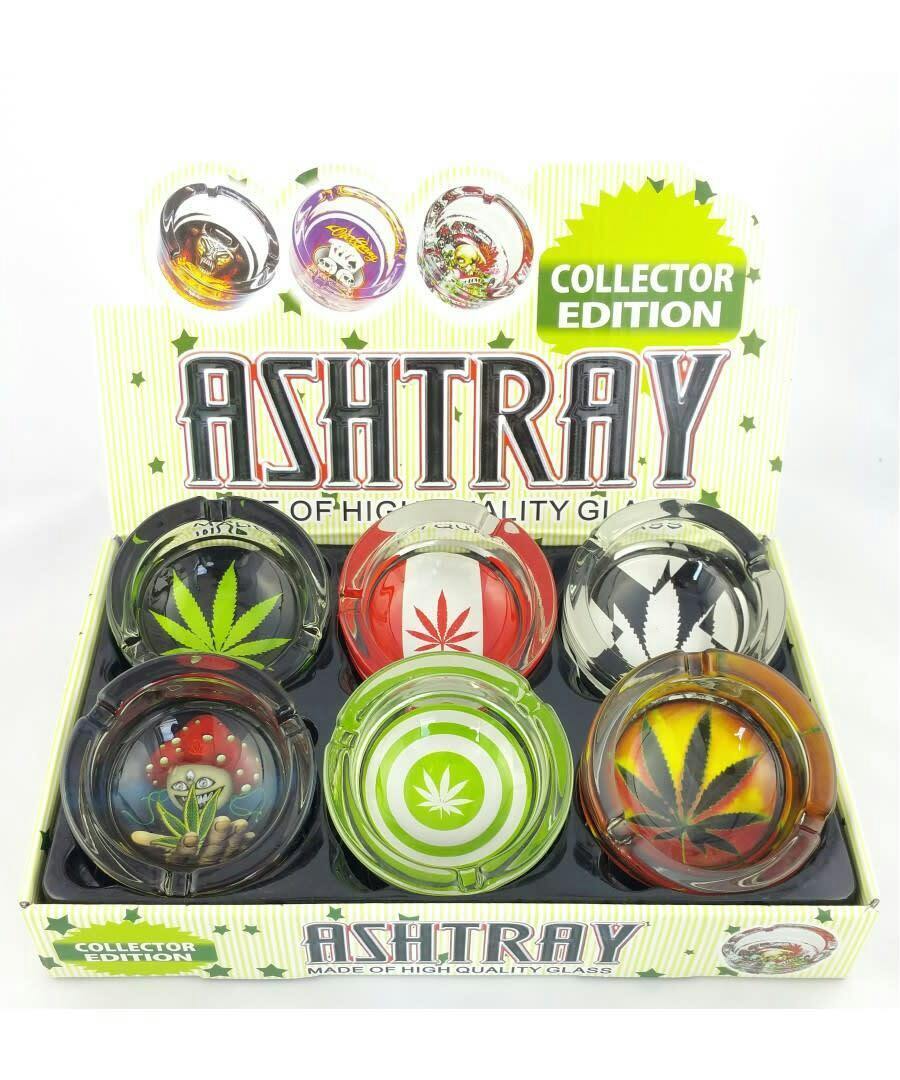 Round Glass Ashtray - Alien