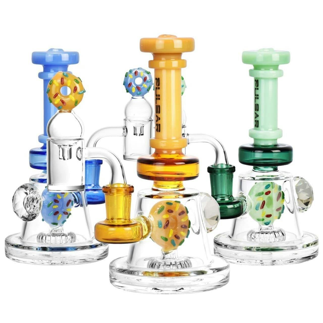 Pulsar 6.5" Donut Diamond Dab Rig w/ gear - Assorted
