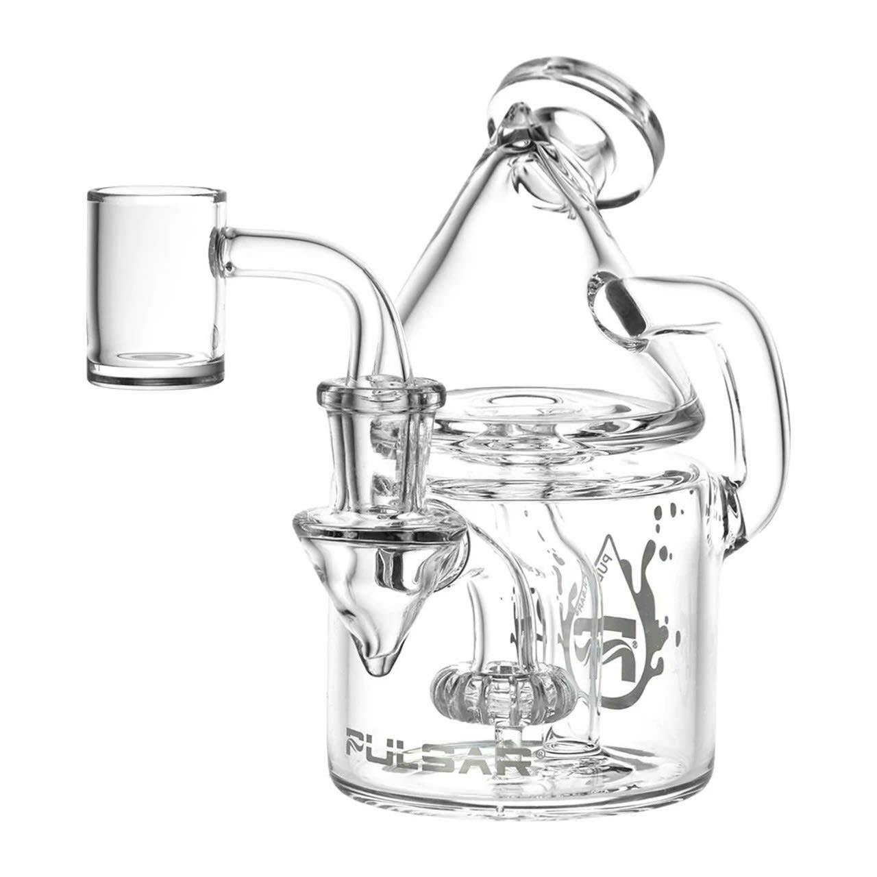 5.5" Pulsar Travel Buddy Recycler Rig 14mm F - Clear