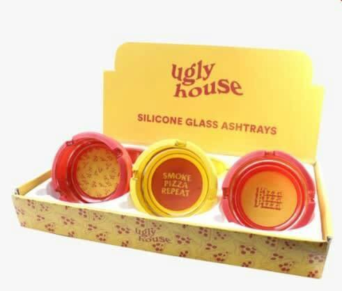 Ugly House Silicone & Glass 4" Ashtray / Munchies