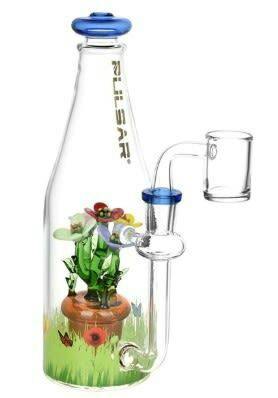 Pulsar Flower Garden Bottle Rig - 8.5" / 14mm