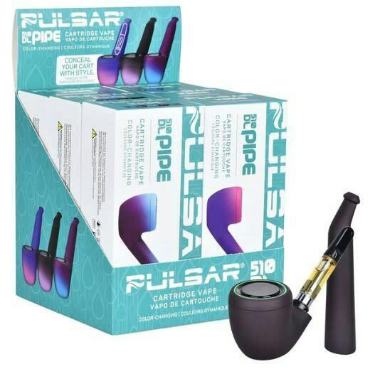 Pulsar 510 DL Pipe Thermo Series Cartridge Vape - 650mAh - Assorted Colours