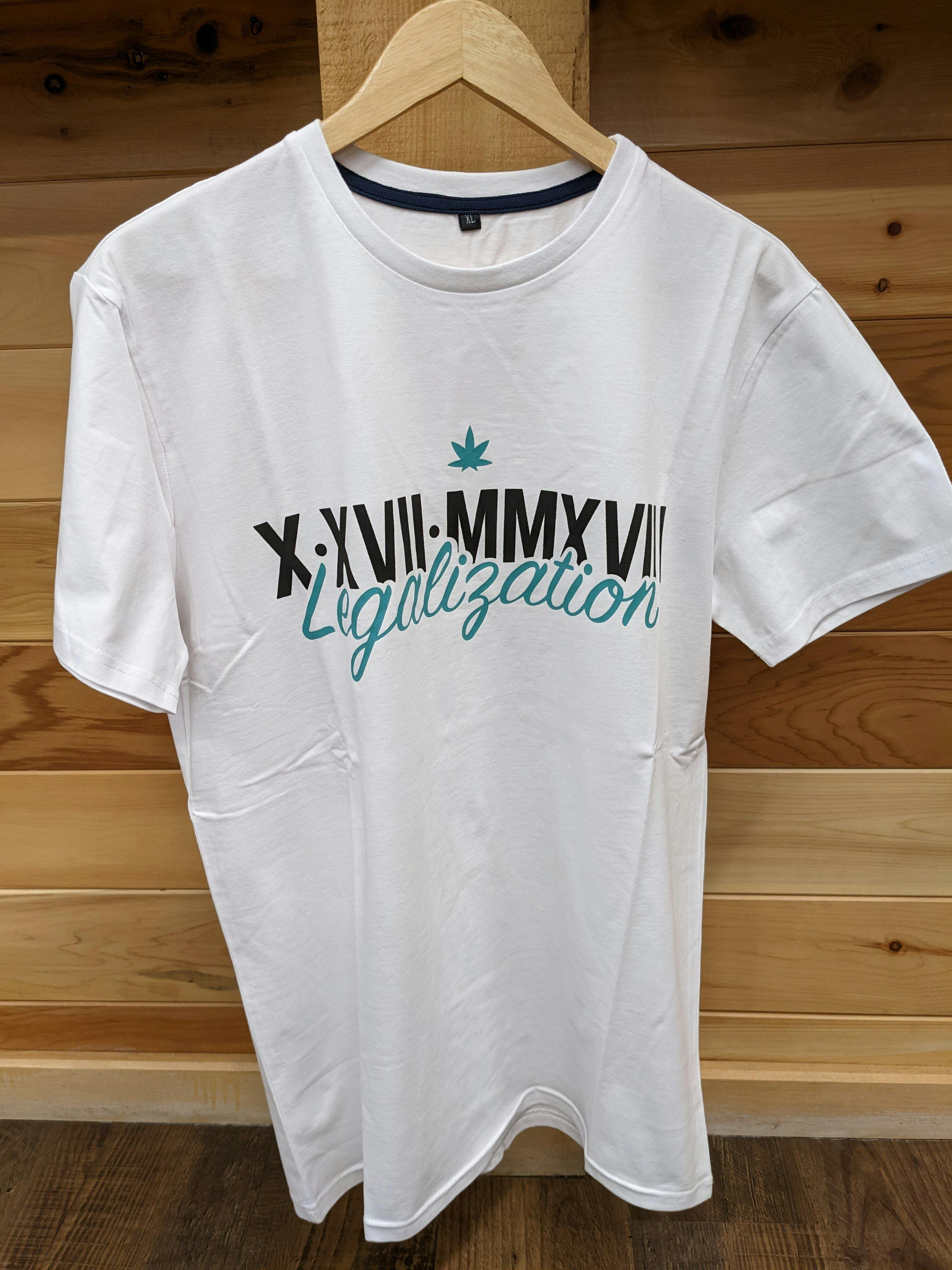 White Legalize it! T-Shirt - MEDIUM