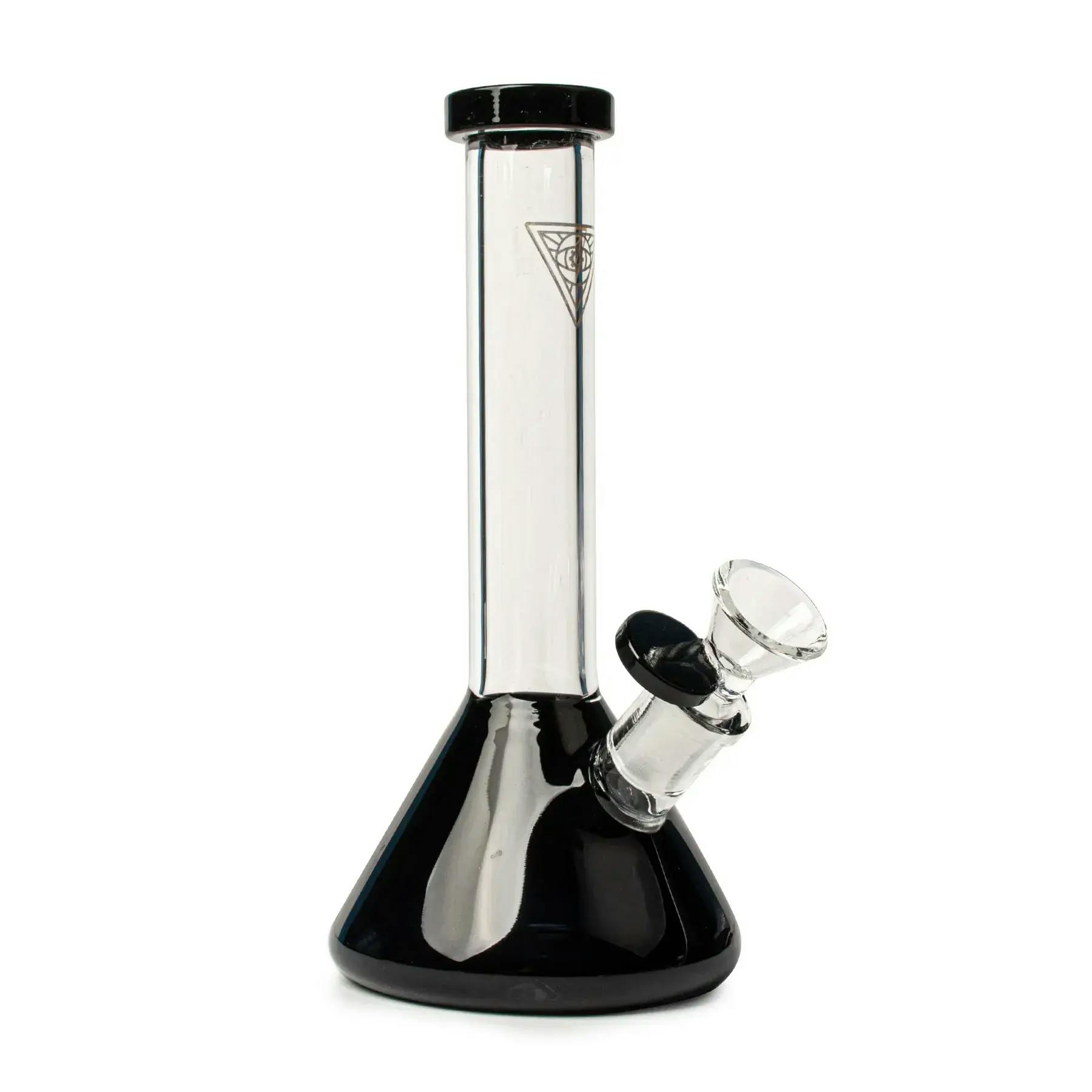 8" Midge Mini Beaker Bong (Black) - Red Eye Tek