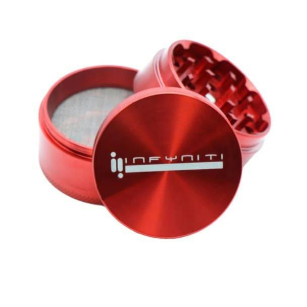 Infyniti - 2.5" 4-Piece Aluminum Grinder Red