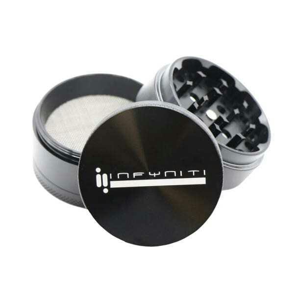 Infyniti - 2.5" 4-Piece Aluminum Grinder Black