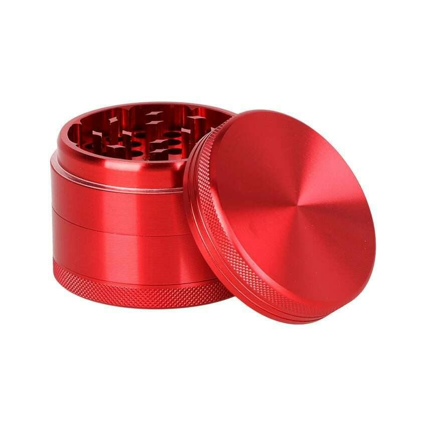 2.2" 4-Piece Metal Grinder, Red