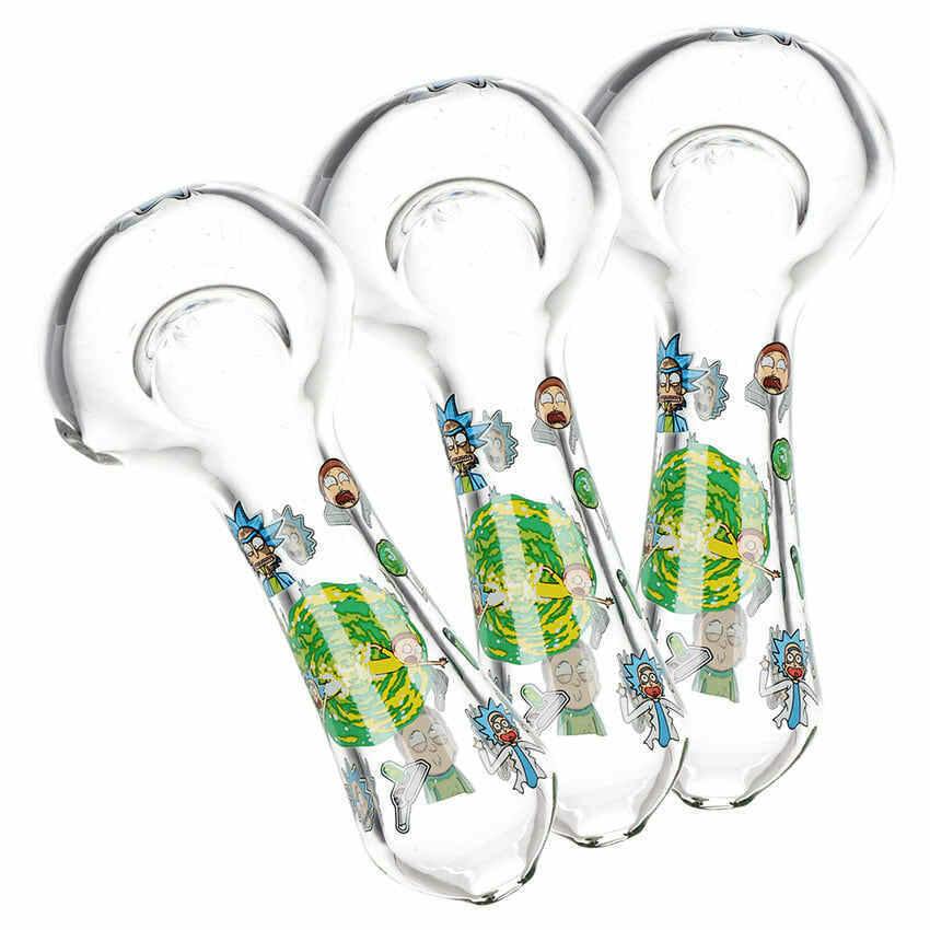 Rich and Shorty Glass Spoon Pipe, 4.5"