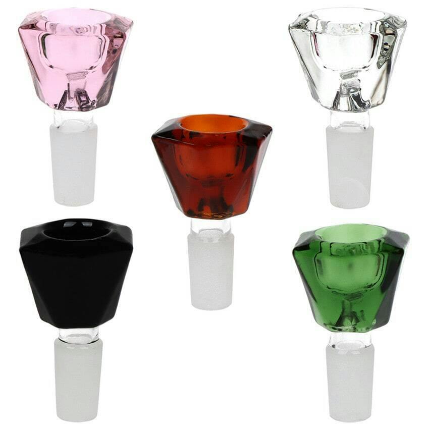 14mm Faceted Bowl, Assorted Colours