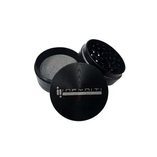 2.2" 4-Piece Aluminum Grinder - BLACK