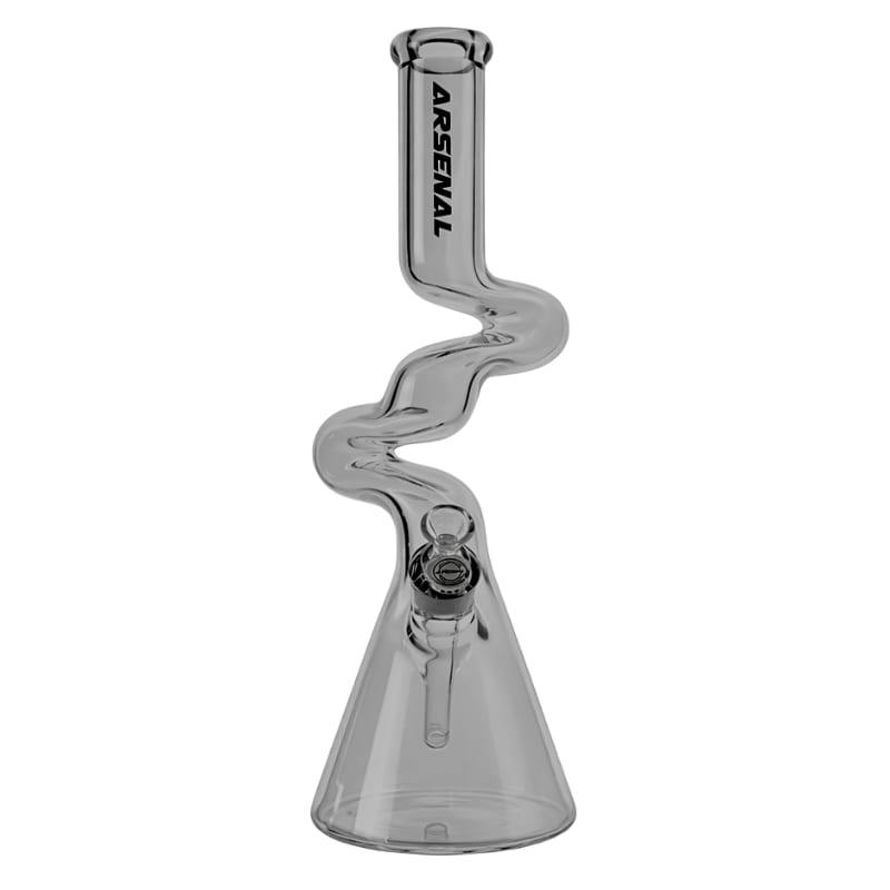 Arsenal Spiral Twist Glass Zong - Smoke