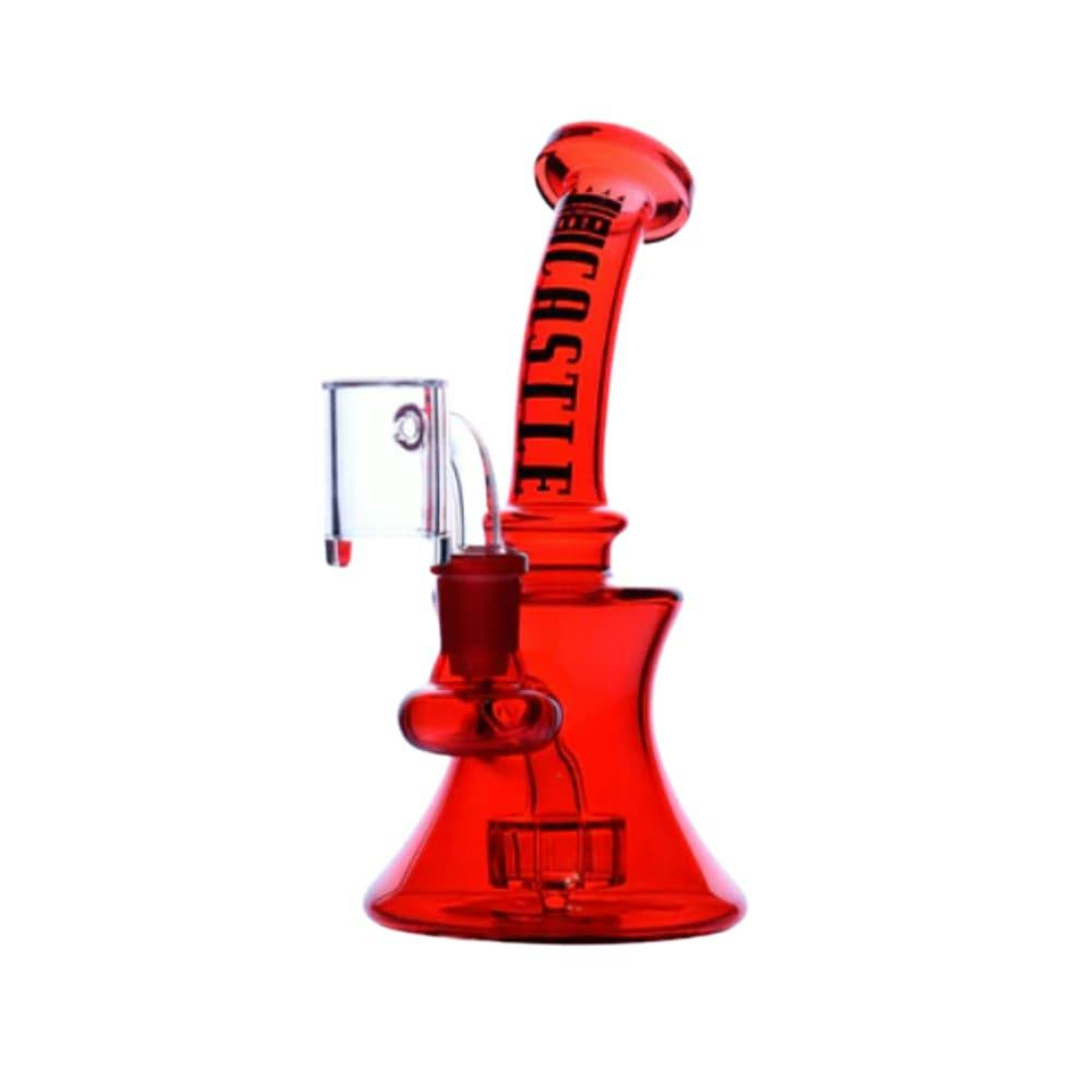 Castle Glass Mini Rig - Red