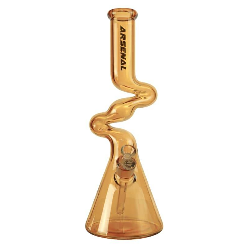 16" Arsenal Spiral Twist Glass Zong - Gold
