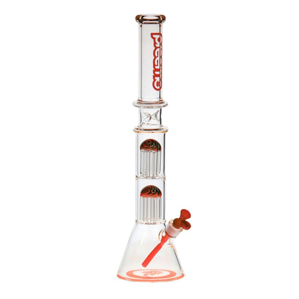 22" Preemo Double Tree Perc Beaker - Red