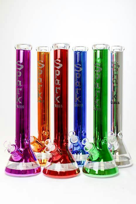7mm Metallic Glass Bong - 18 inch