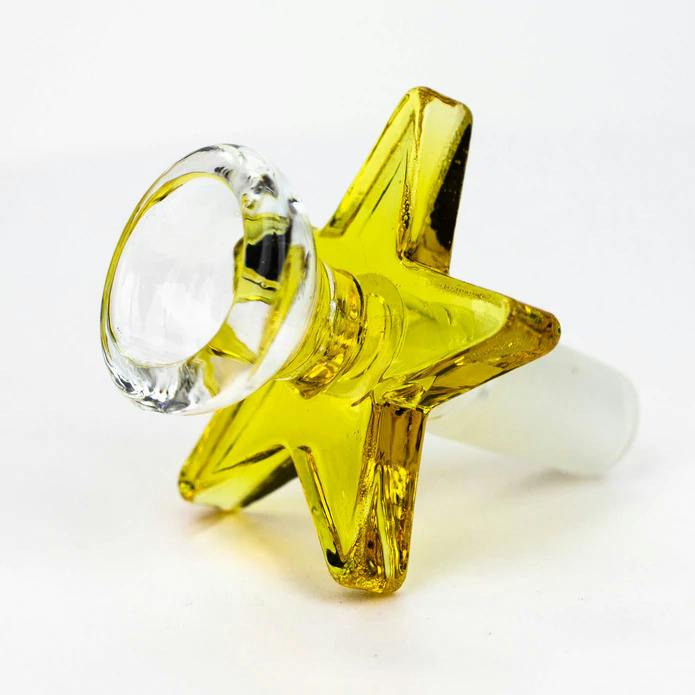 14mm Glass Star Bowl - Gold