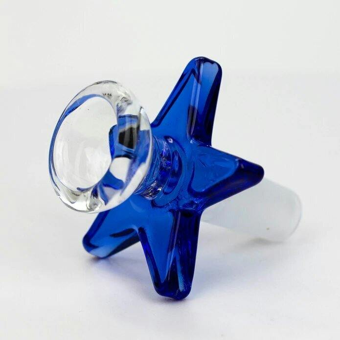 14mm Glass Star Bowl - Blue