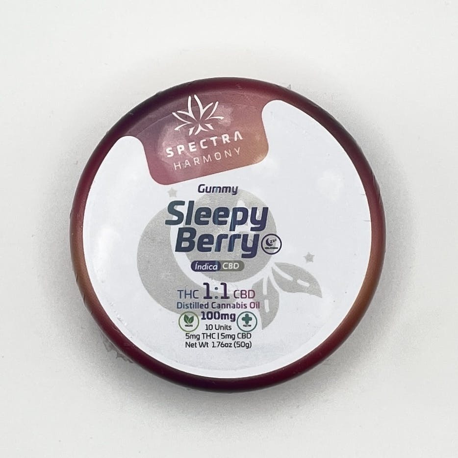 Sleepy Berry 1:1 Gummies 100 mg
