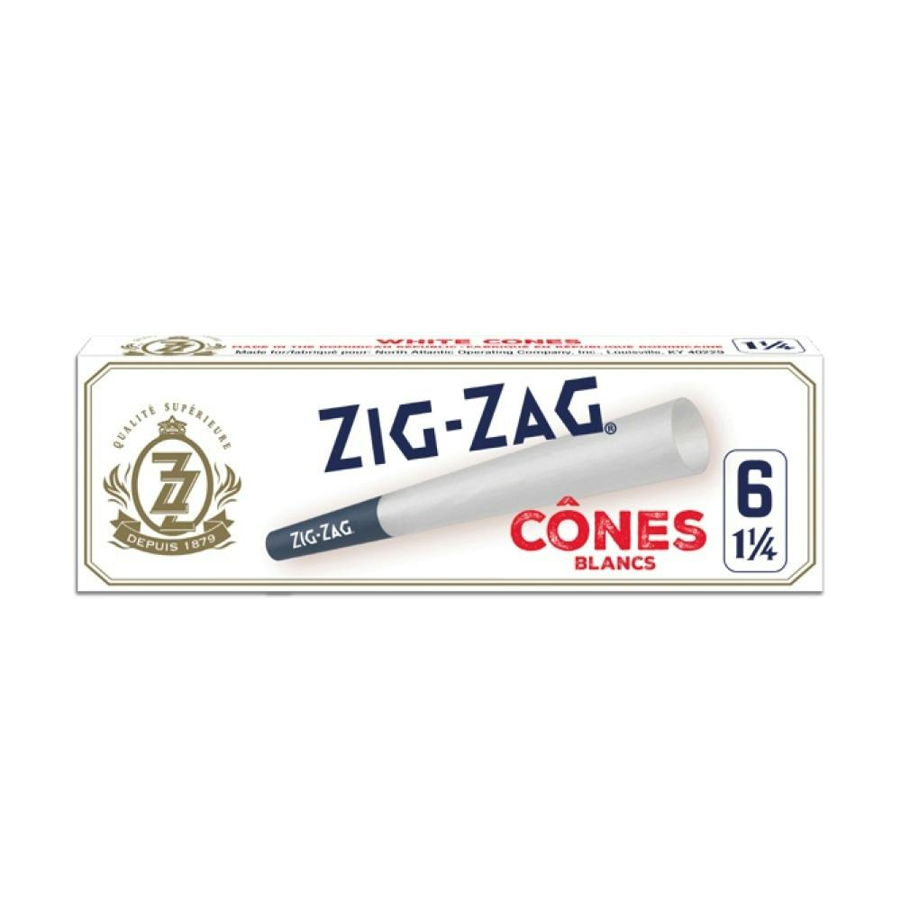 Zig Zag - Pre Rolled Cones White 1.25" - 6pc