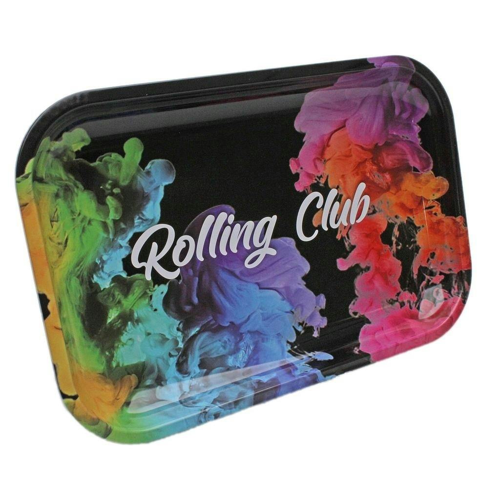 Rolling Club - Metal Rolling Tray - Medium - Rainbow Fumes