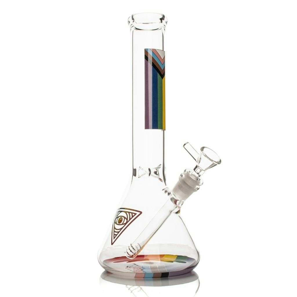 Red Eye Glass - All Inclusive Glass Beaker Bong - 12"