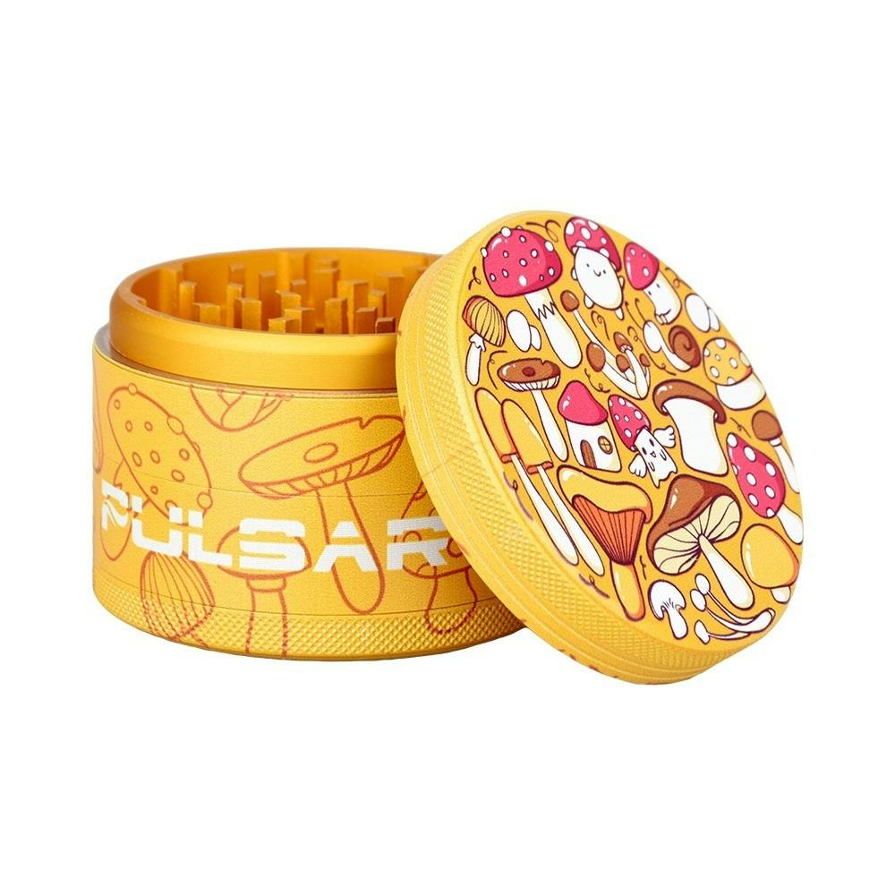 Pulsar - 4 Piece Grinder - Design Series w/ Side Art FUNgi - 2.5"